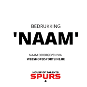 Bedrukking 'Naam' op teamwear Spurs 
